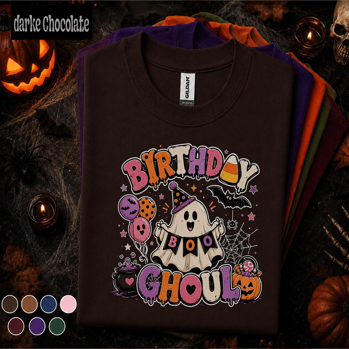 Birthday Ghoul Halloween Shirt, Cute Ghost Birthday Tee, Spooky Birthday Party Shirt, October Birthday Gift, Boo Ghost Halloween T-Shirt