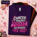Breast Cancer Awareness Shirt, Cancer Touched My Boob Tee, Funny Pink Ribbon Survivor Shirt, Breast Cancer Fighter Gift for Women
