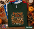 Pumpkin Spice Gives Me Teacher Powers Shirt, Fall Teacher Shirt, Autumn Classroom Tee, Pumpkin Spice Teacher Gift, Cozy Back to School Shirt