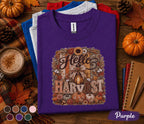 Hello Harvest Shirt Fall Harvest Tee Pumpkin Autumn Shirt Rustic Thanksgiving Cozy Fall Decor Lover Gift for Women