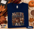 Always Ready for Fall Shirt, Cozy Autumn Pumpkin Sweatshirt, Football Pumpkin Spice Coffee Tee, Cute Fall Season Gift for Women