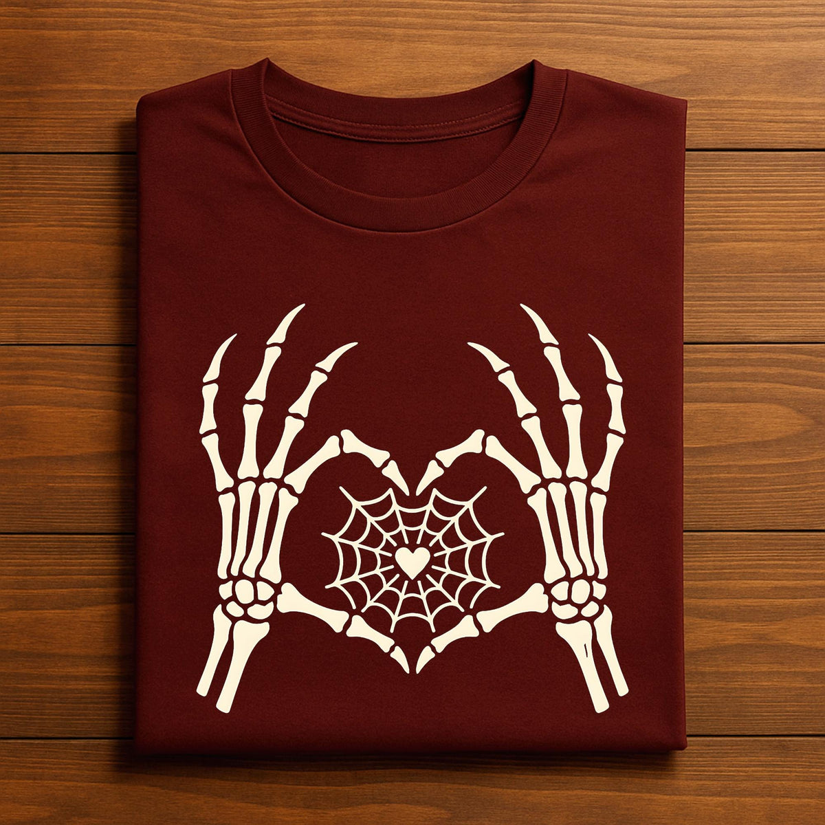 Couple Skeleton Hands Spiderweb Heart Shirt, Gothic Halloween Tee, Skeleton Love T-Shirt, Spooky Gothic Couple Shirt, Gift Valentine Shirt
