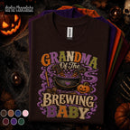 Grandma Brewing Baby Halloween Shirt, Pregnancy Announcement Tee, Witchy Grandma Gift, New Grandma Halloween Shirt, Spooky Baby Reveal