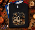 Cute Halloween Black Cat Shirt, Spooky Ghost Kitty Witch Tee