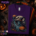 Statue of Liberty Halloween Shirt, Witch Hat T Shirt, Spooky New York Tee, Pumpkin Gothic Shirt, NYC Halloween Gift Tee