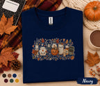Cute Fall Nurse Shirt, Autumn Medical Pumpkin Tee, Kawaii Nurse Shirt, RN Fall Halloween Top, Cozy Healthcare Worker Gift, Nurse Autumn Tee