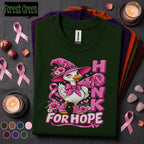 Breast Cancer Awareness Shirt, Honk for Hope Duck Tee, Pink Ribbon October Shirt, Cute Support Squad Gift, Survivor Fighter Women