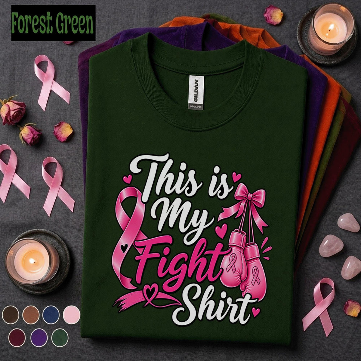 This Is My Fight Breast Cancer Awareness Shirt, Pink Ribbon Boxing Gloves Tee, Warrior Fighter Support Gift, Pink October Shirt for Women