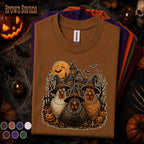 Halloween Chicken Shirt, Witch Chicken Tee, Spooky Hen Halloween T-shirt, Haunted Farmhouse Shirt, Funny Chicken Lover Gift Fatmer