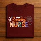 Spooky Nurse Halloween Shirt, Cute Ghost Pumpkin RN Tee, Gift Halloween Shirt for Nurses, Nurse Life Fall T-Shirt, RN Halloween Sweatshirt