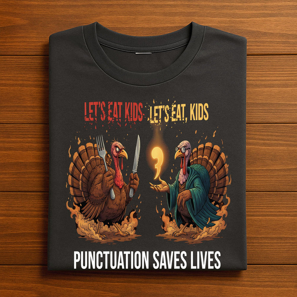 Lets Eat Kids Punctuation Funny Thanksgiving Teacher Turkey, Funny Teacher Thanksgiving Kids Grammar Teacher Sweatshirt, Teacher turkey