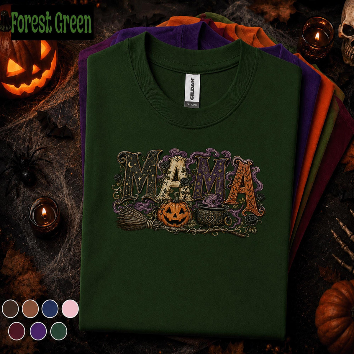 Mama Halloween Shirt, Witchy Mom Tee, Spooky Mama Shirt, Vintage Pumpkin Witch Shirt, Gothic Halloween Mom Gift, Cute Fall Mama Tee