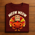 Meow Meow Turkey Cat Costume Funny Thanksgiving Shirt, Gift Thanksgiving Sweatshirt