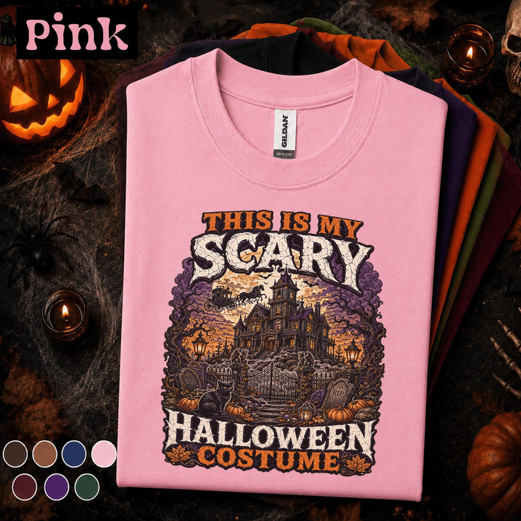 This Is My Scary Halloween Costume Shirt, Haunted House Tee, Vintage Spooky Season Shirt, Gothic Halloween Gift for Horror Fans
