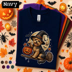 Yorkie Halloween Shirt, Witch Dog Pumpkin Tee, Cute Yorkshire Terrier Halloween Gift, Spooky Dog Mom Shirt, Puppy Tee