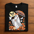 Vintage Ghost Umbrella Shirt, Cute Spooky Halloween Spirit Tee