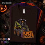 Skeleton Construction Halloween Shirt, Skid Steer Pumpkin Tee, Heavy Equipment T Shirt, Spooky Construction Worker Gift, Halloween Top