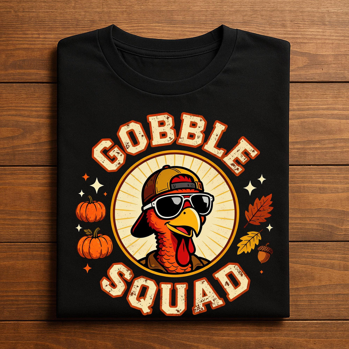 Family Gobble Squad Shirt Cute Turkey Squad Thanksgiving Family, Gift Thanksgiving Sweatshirt