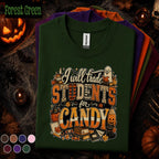I Will Trade Students for Candy Shirt, Funny Teacher Halloween Tee, Spooky Classroom Ghost Shirt, Fall School Teacher Halloween Gift Tee