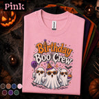 Birthday Boo Crew Halloween Shirt, Funny Ghost Birthday Party Tee, Spooky Season Birthday Shirt, October Birthday Gift, Cute Ghost T-Shirt