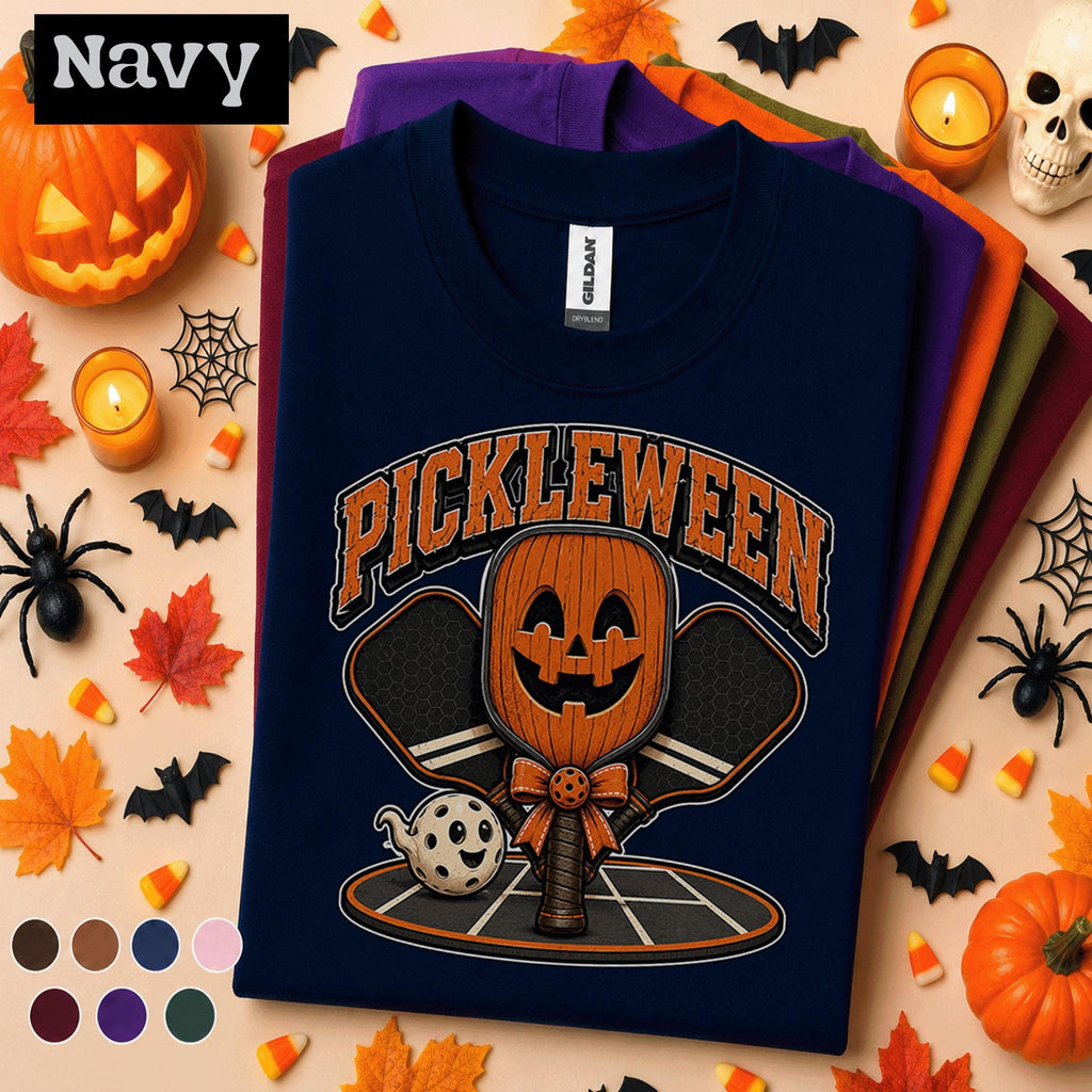 Pickleween Halloween Shirt, Funny Pickleball Pumpkin Tee, Spooky Pickleball Player Gift, Halloween Sports Shirt, Fall Court Tee