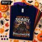 This Is My Scary Halloween Costume Shirt, Haunted House Tee, Vintage Spooky Season Shirt, Gothic Halloween Gift for Horror Fans