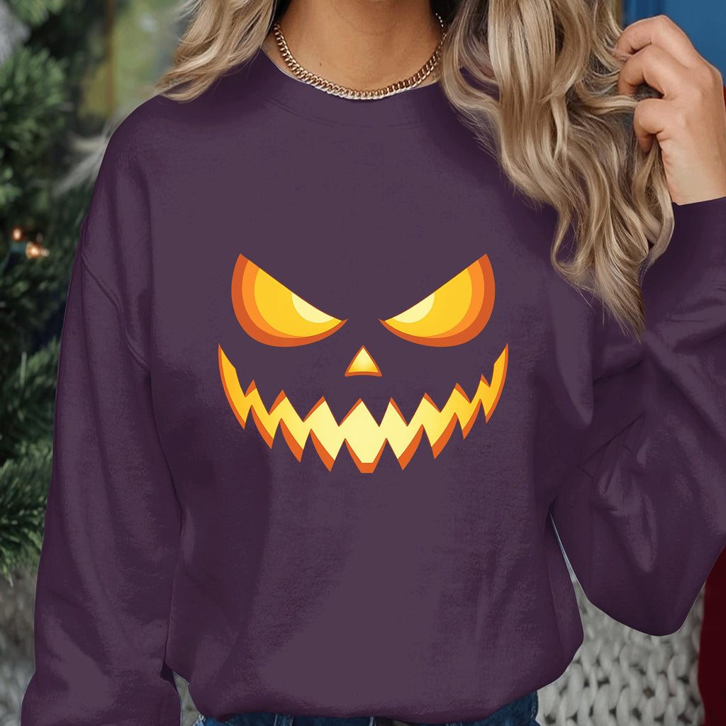 Scary Halloween Pumpkin Face Shirt, Evil Jack O Lantern Sweatshirt, Spooky Carved Pumpkin Face Halloween Costume, Pumpkin Sweatshirt Fall