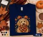 Cute Goldendoodle Fall Shirt, Autumn Dog Lover Pumpkin Tee, Cozy Doodle Dog Sweatshirt, Thanksgiving Puppy Shirt, Fall Pet Lover Gift