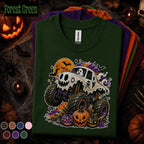 Ghost Monster Truck Halloween Shirt, Spooky Truck Pumpkin Tee, Cute Ghost Racing T Shirt, Halloween Monster Truck Gift for Kids Adults