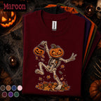 Pumpkin Skeleton Halloween Shirt, funny Skeleton Tee, Jack O Lantern Top, Funny Spooky Season Shirt, Halloween Gift