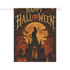 Black Cat Halloween Garden Flag, Gothic Full Moon Yard Decor, Happy Halloween Pumpkin Flag, Vintage Spooky Outdoor Porch Decoration