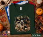 Cute Halloween Black Cat Shirt, Spooky Ghost Kitty Witch Tee, Autumn Pumpkin Cat Lover T-Shirt, Cute Fall Costume Gift for Women