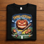 Swing Or Scream Halloween Baseball Shirt, Ghost Baseball Sweatshirt