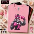 Breast Cancer Awareness Shirt, Pink Ribbon Gorilla Fighter Tee