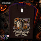 Occupational Therapy Halloween Shirt, Cute Ghost OT Tee, Spooky Pumpkin Therapist Shirt, Occupational Therapist Gift, Halloween OT Crew Tee
