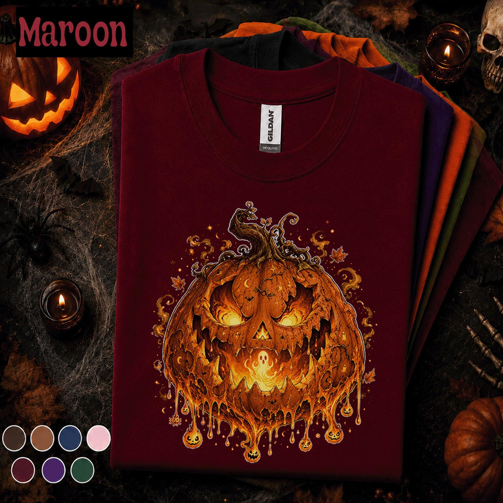 Scary Jack O Lantern Halloween Shirt, Creepy Pumpkin Tee, Spooky Ghost Pumpkin Shirt, Horror Halloween Tee, October Gift Shirt