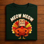 Meow Meow Turkey Cat Costume Funny Thanksgiving Shirt, Gift Thanksgiving Sweatshirt, Cat Thanksgiving Hoodie, Funny cat Thanksgiving Tee