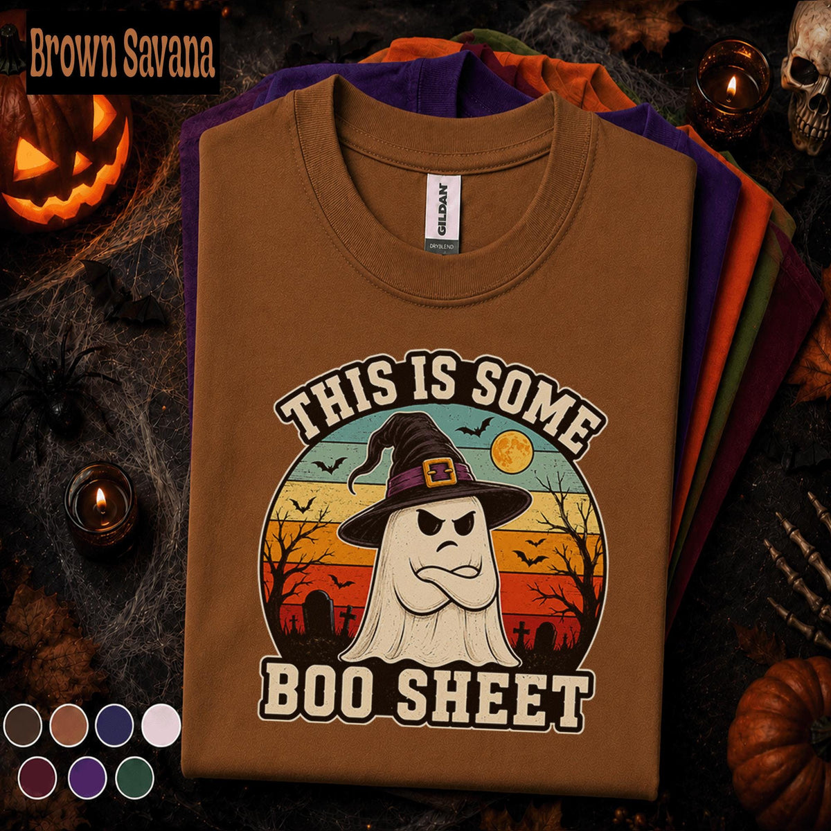 This Is Some Boo Sheet Halloween Shirt, Funny Ghost Witch Tee, Retro Spooky Season T Shirt, Sarcastic Halloween Tee, Ghost Gift