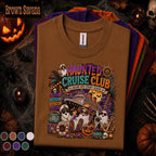 Haunted Cruise Club Halloween Shirt, Spooky Season Cruise Tee, Ghost Vacation Shirt, Halloween Cruise Gift, Beach Boo Crew T-Shirt