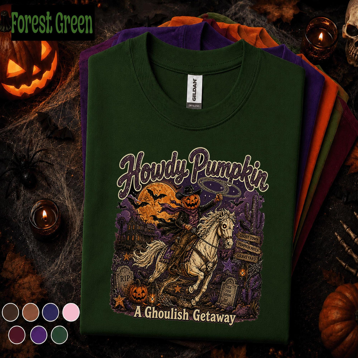 Howdy Pumpkin Halloween Shirt, Western Cowboy Pumpkin Tee, Spooky Rodeo T Shirt, Vintage Cowgirl Halloween Tee, Fall Gift