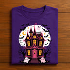 Haunted House Halloween Shirt for Women, Cute Ghost Spooky Tee, Kawaii Haunted Mansion T-Shirt, Fall Shirt, Gift Halloween Shirt For girls
