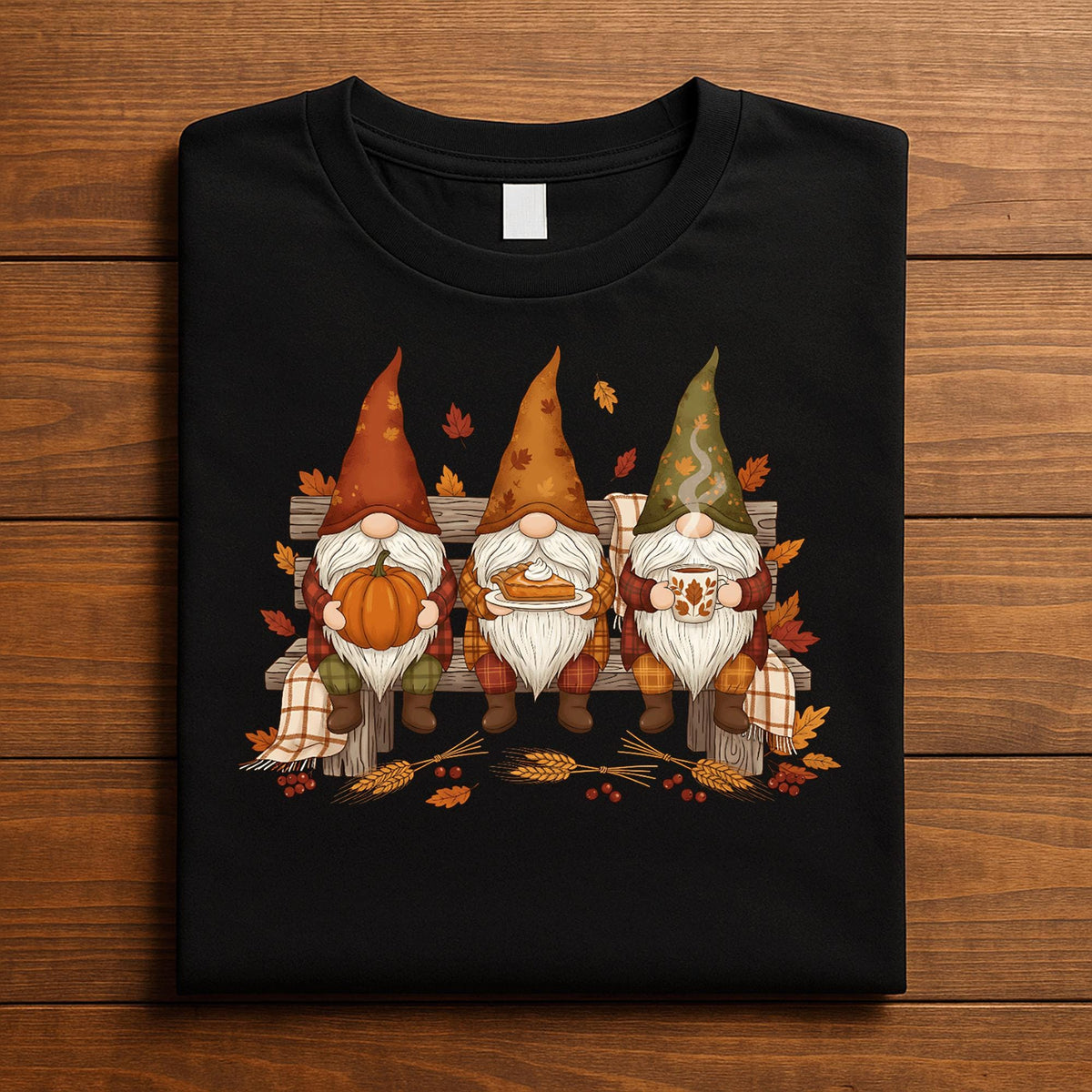 Cute Gnome Thanksgiving Shirt, Fall Coffee Thanksgiving Pumpkin Pie Gnome Tee, Gift Gnome Thanksgiving Sweatshirt, Autumn Fall Pumpkin Pie