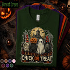 Chick or Treat Halloween Shirt, Funny Chicken Halloween Tee, Spooky Farm T Shirt, Chicken Lover Gift, Ghost Pumpkin Costume Tee