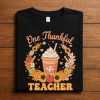 One Thankful Teacher Shirt, Thanksgiving Fall Teacher Pumpkin Shirt, Fall Teacher Autumn Outfit Tee, Gift Teacher Thanksgiving Sweatshirt
