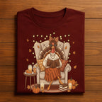 Turkey Reading Book Librarian Thanksgiving Teacher Shirt For Women, Literary Thankful Teacher Thanksgiving Librarian