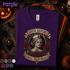 Sorta Ratchet Sorta Nightingale Nurse Halloween Shirt, Gothic Nurse Tee, Spooky Skeleton RN Gift, Vintage Medical Halloween T Shirt