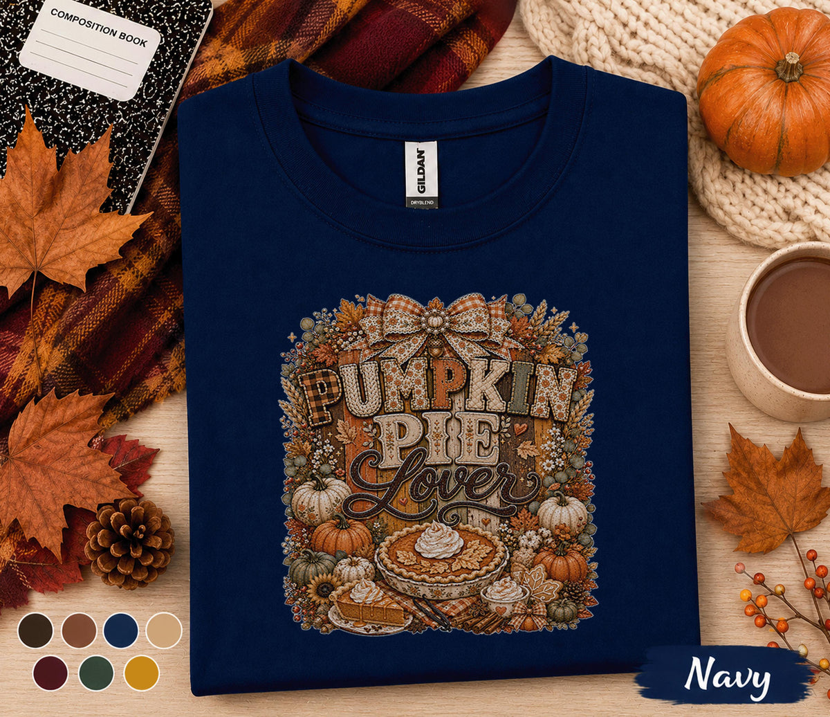 Pumpkin Pie Lover Shirt Cute Thanksgiving Fall Tee Cozy Autumn Pumpkin Dessert Lover Gift Harvest Festival Pumpkin Spice Season Shirt