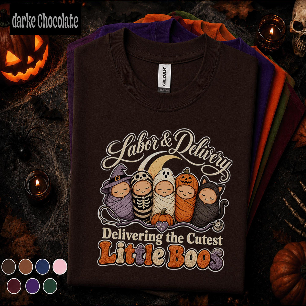 Labor and Delivery Nurse Halloween Shirt, Little Boos Nurse Tee, Cute Baby Halloween Nursing Gift, L&D Nurse Spooky Season T Shirt