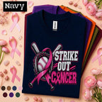 Breast Cancer Awareness Shirt, Strike Out Cancer Baseball Tee, Pink Ribbon Support Shirt, Cancer Fighter Gift, Baseball Mom Warrior Tee