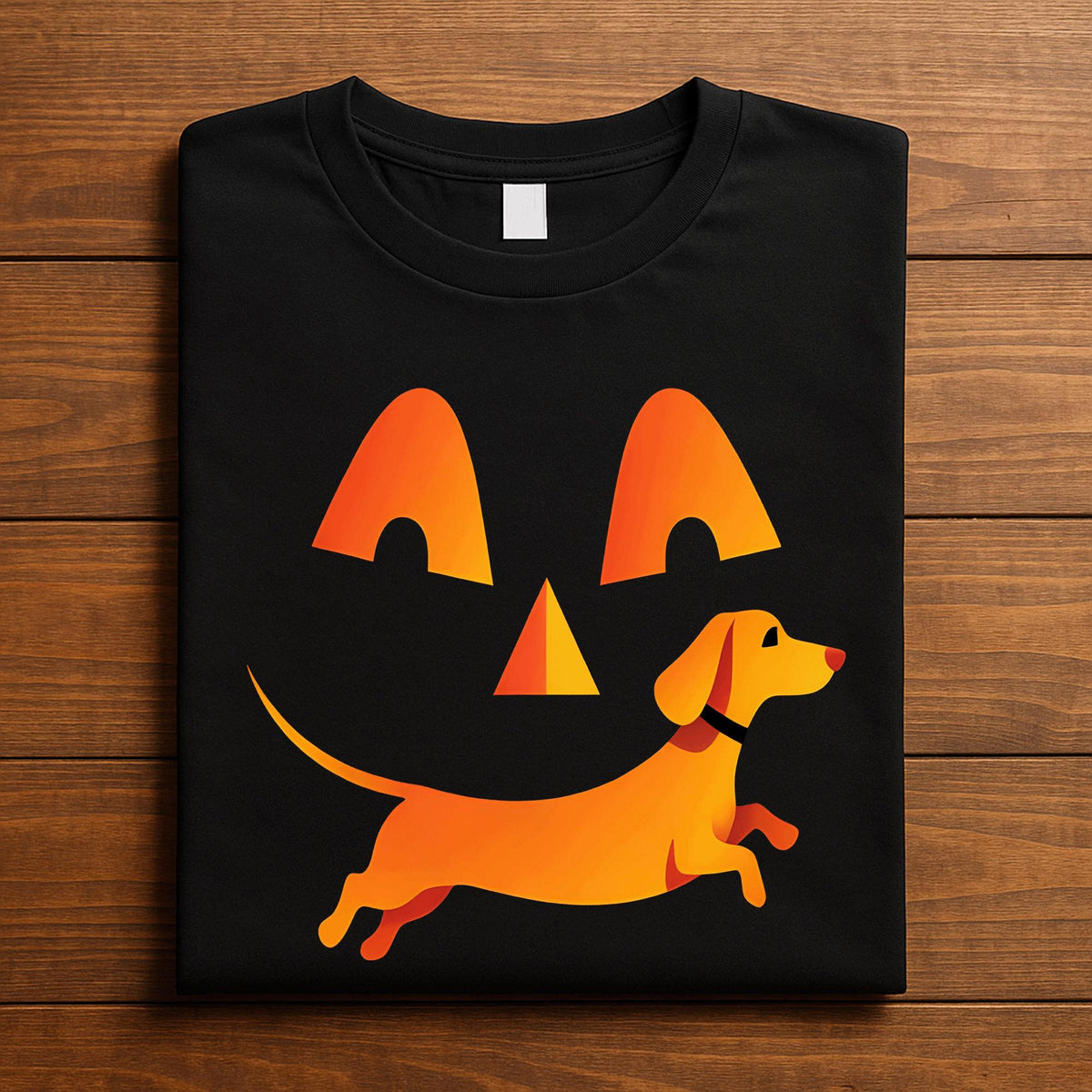 Pumpkin Face Dachshund Shirt, Dachshund Halloween Dog Lover Tee